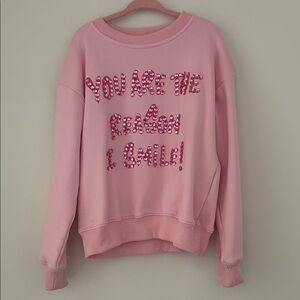 Pink Embellished 'You Are The Reason I Smile' Sweatshirt